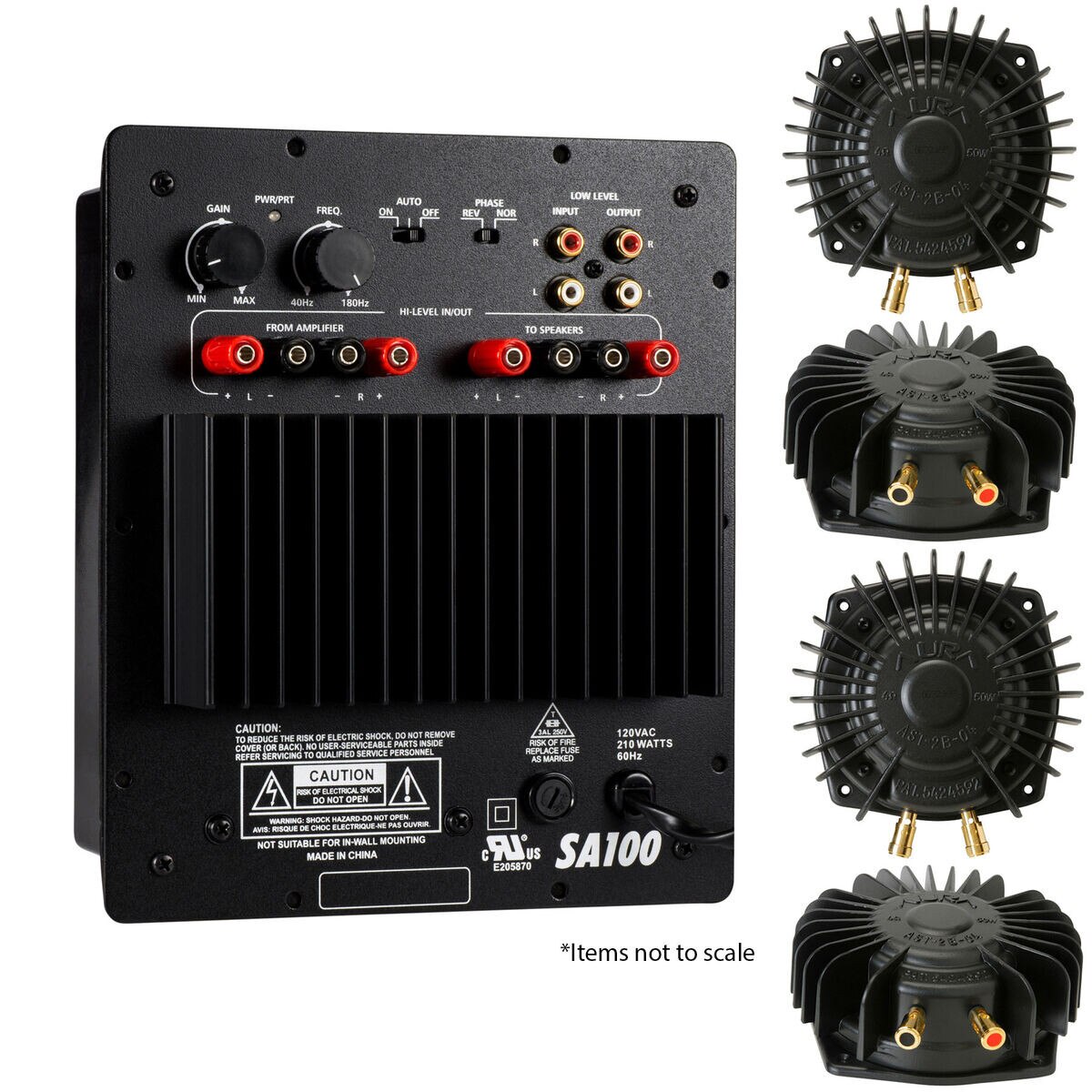 Dayton Audio SA100 Amp With 4 Aura Pro Bass Shakers Bundle